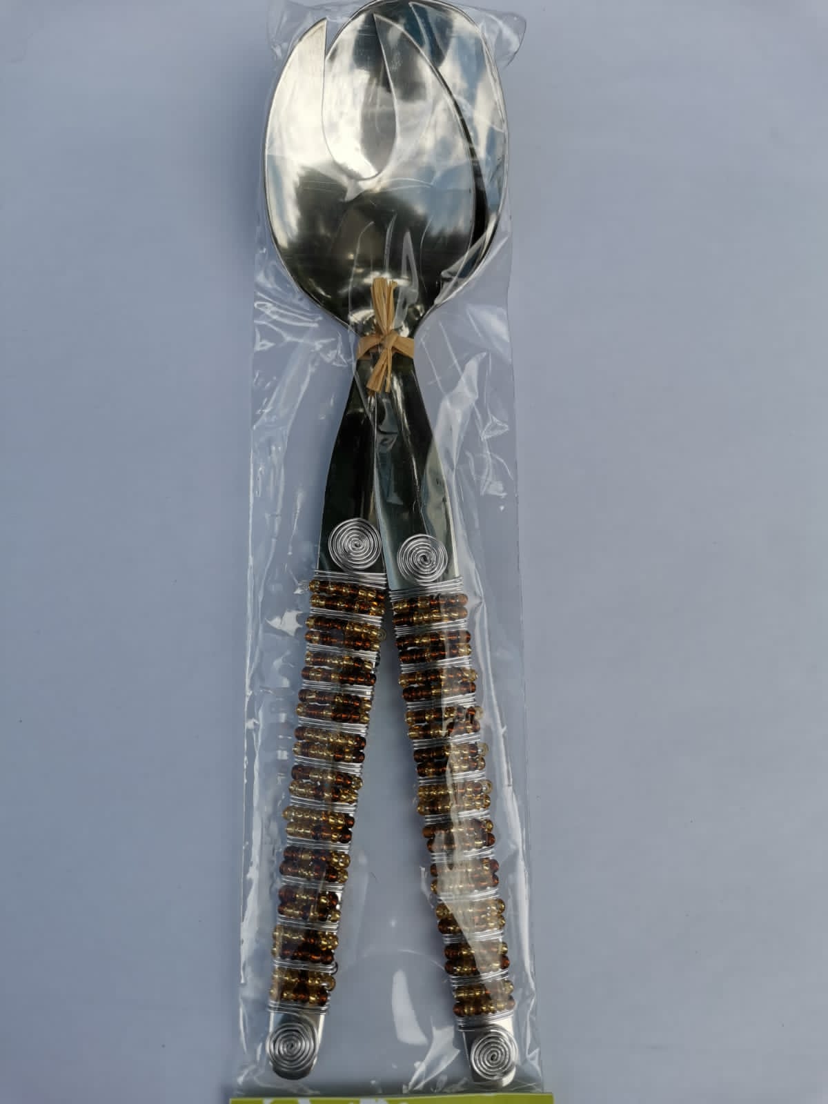 Beaded Metal Salad Servers