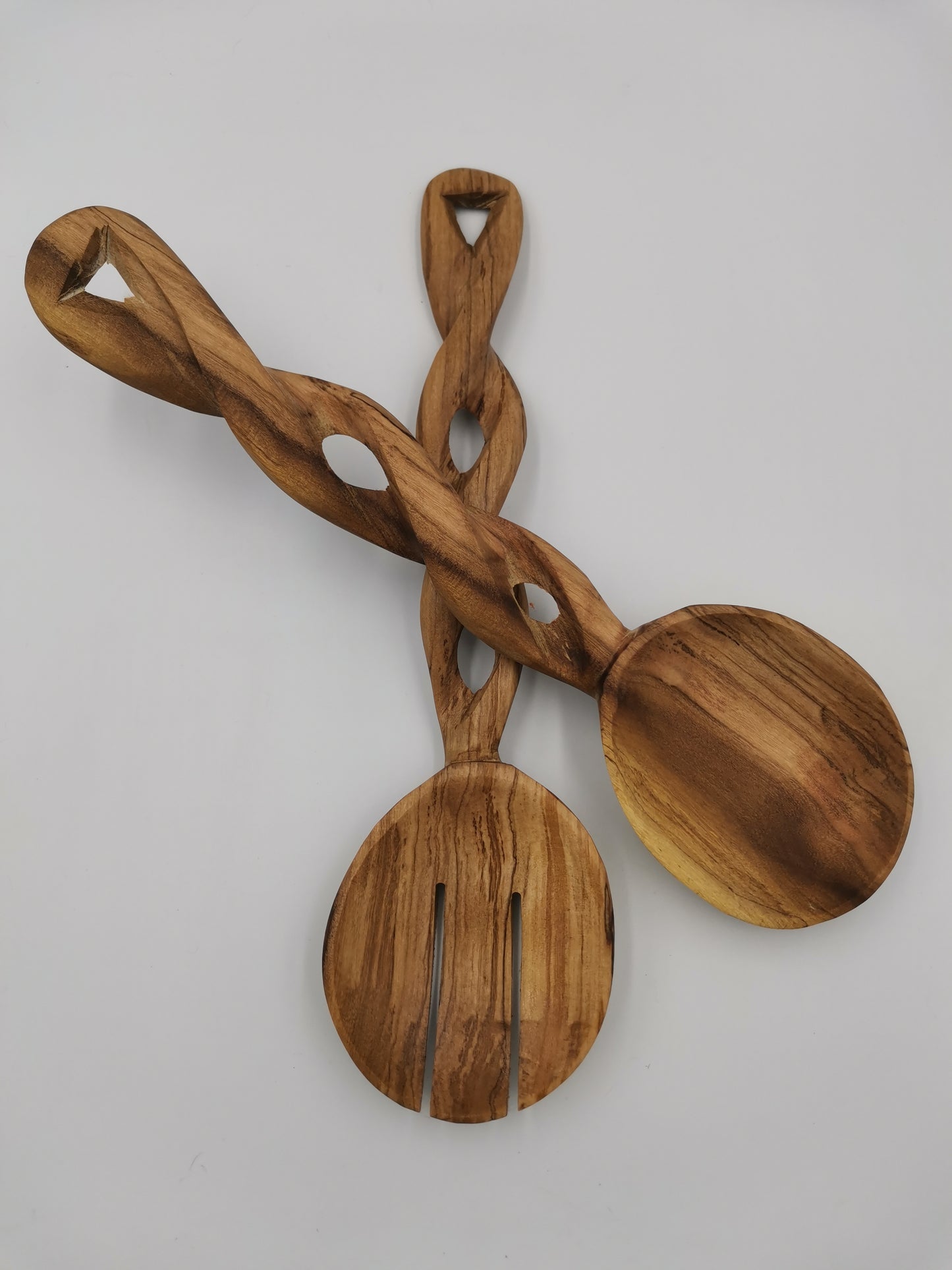 Wooden Braided Salad Servers