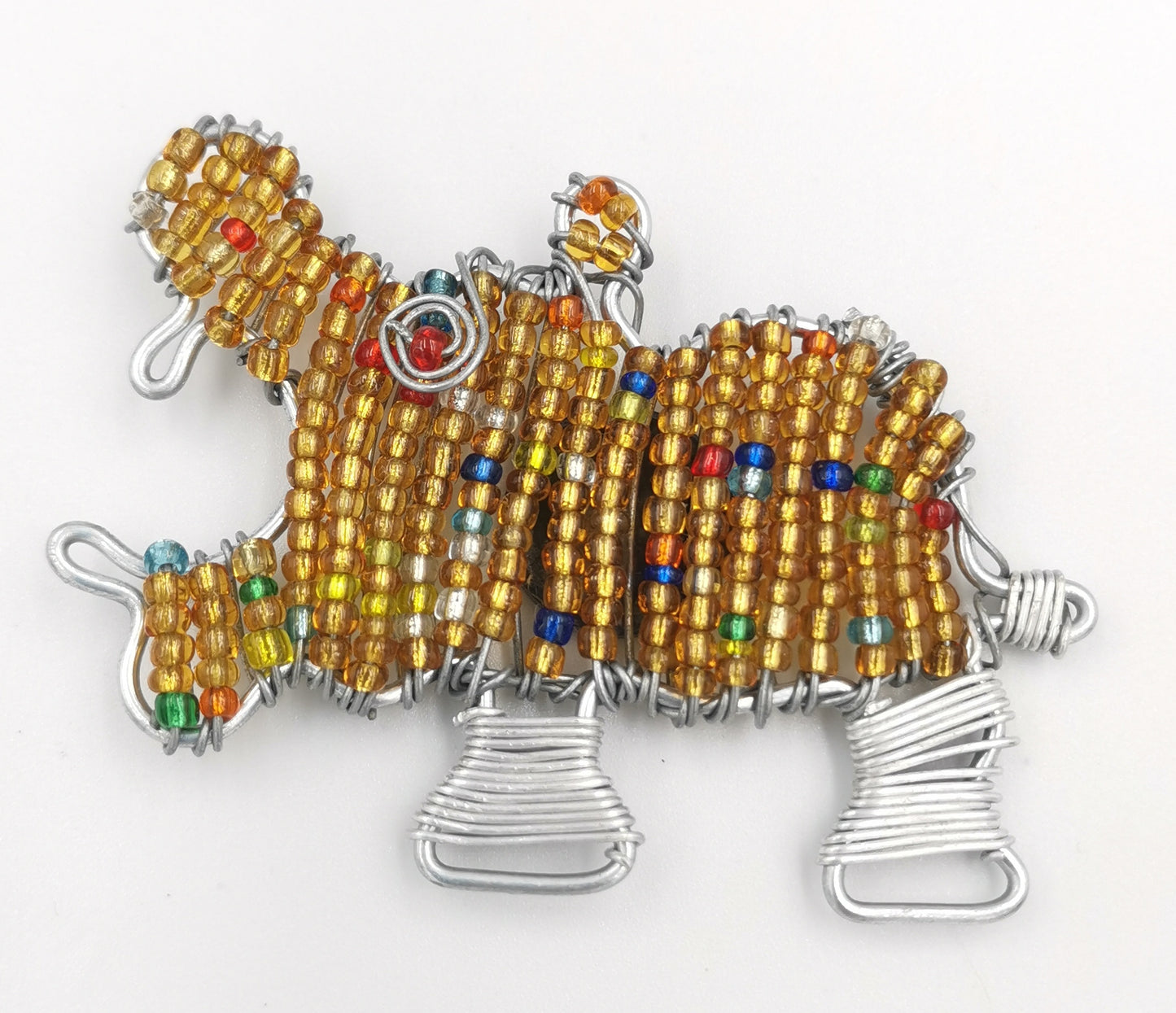 African Beaded Hippo Fridge Magnet