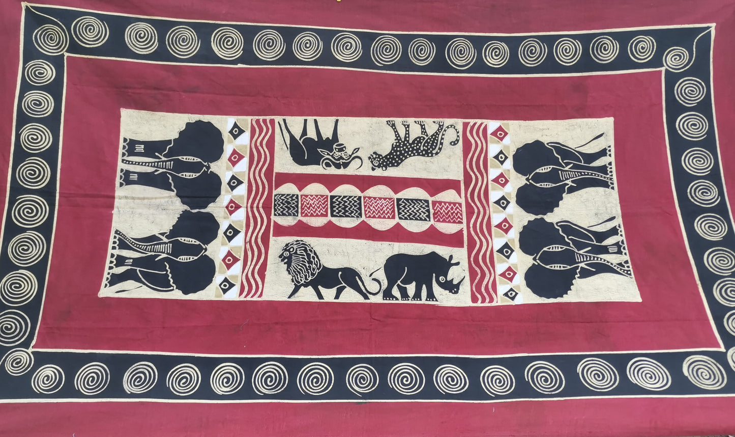 Hand painted, Big Five Table Cloth