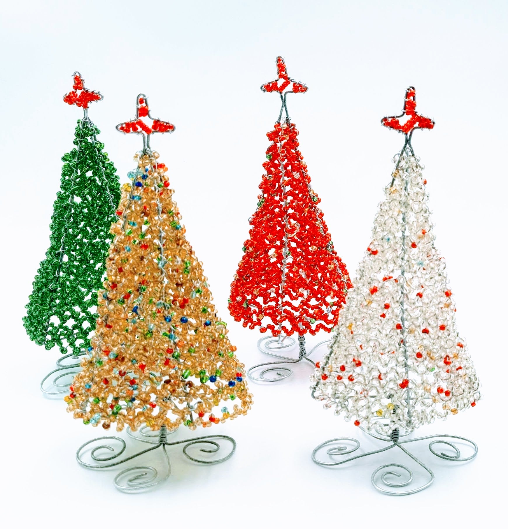 Beaded Christmas Trees