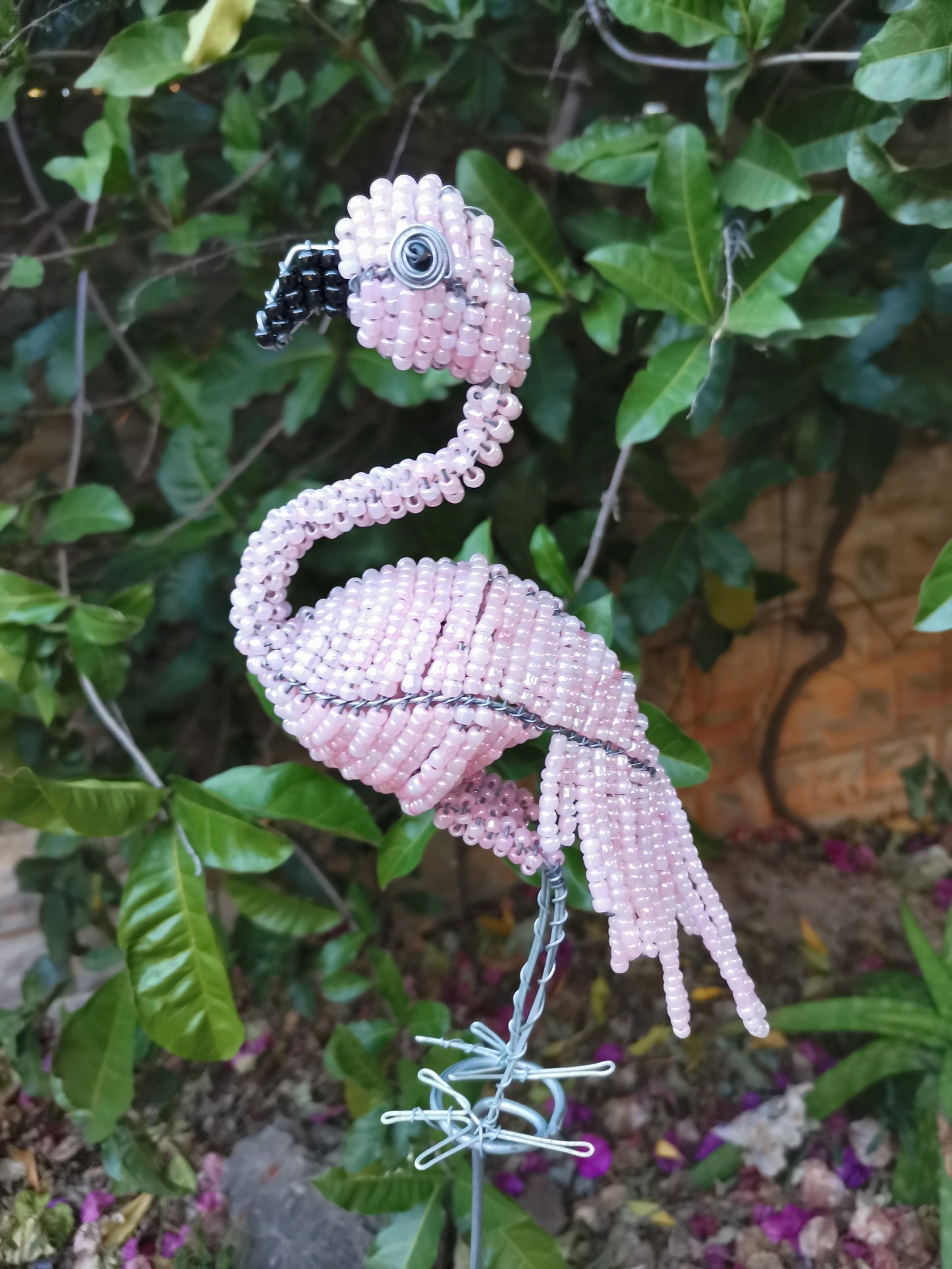Beaded Garden Flamingo - Lemonade Pink