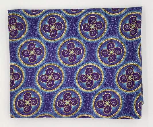 Table Runner - Shweshwe Purple Twirl