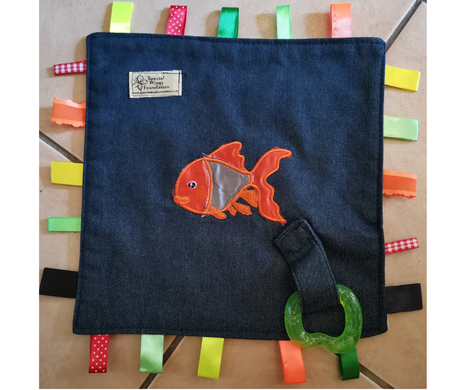 Orange Fish - Baby Security & Teething Blankie