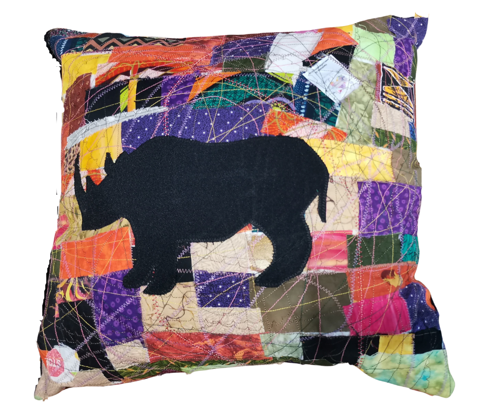 Handmade Rhino Cushion