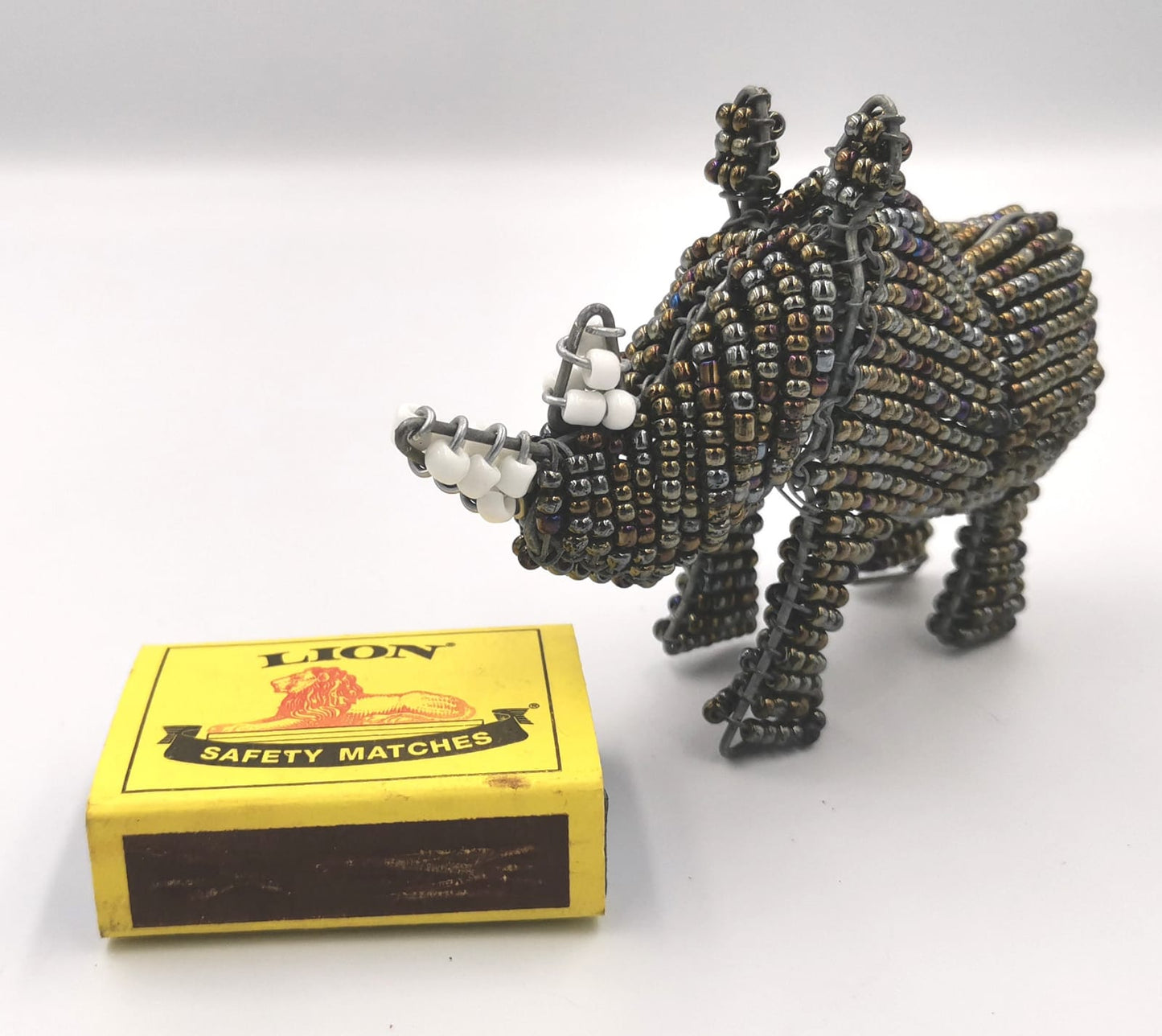 Beaded Wire Rhino