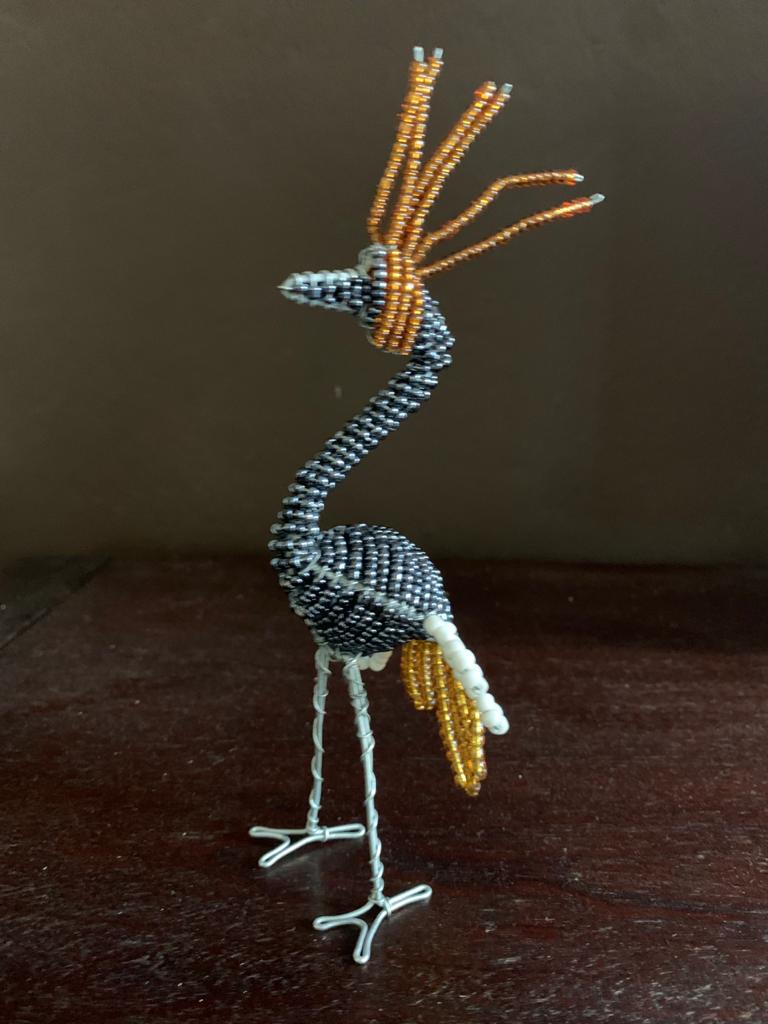 Beaded Crested Crane