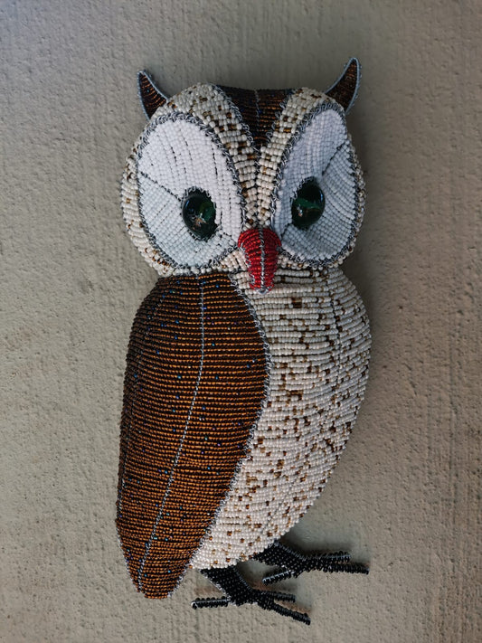 Wall Mounted Beaded Barn Owl