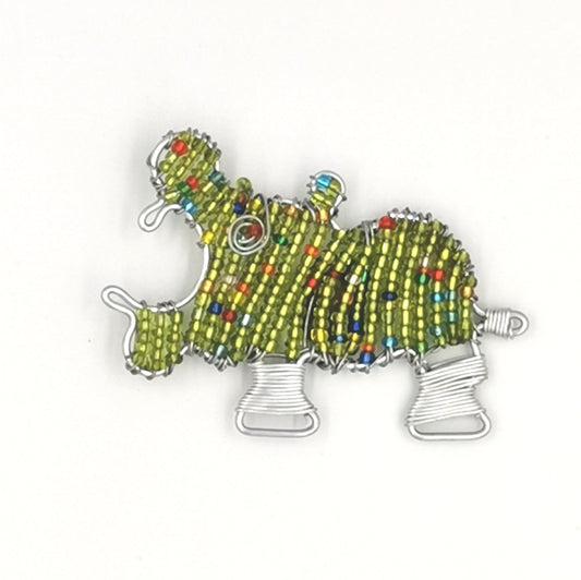 African Beaded Hippo Fridge Magnet