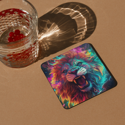 Vibrant Lion Coasters