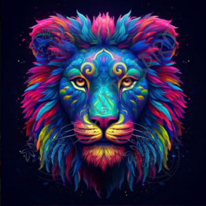 Vibrant Lion Coasters