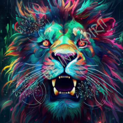 Vibrant Lion Coasters