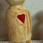 Hand Carved Wooden Figurines w/ Heart
