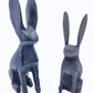 Hand Carved Wooden Bunny - Black