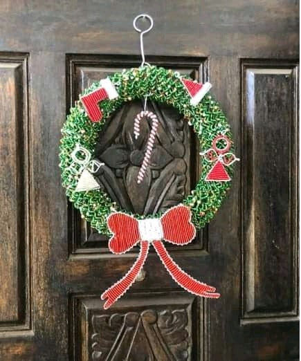 Beaded Christmas Wreath
