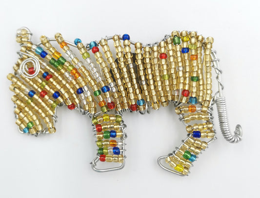 African Beaded Leopard Fridge Magnet