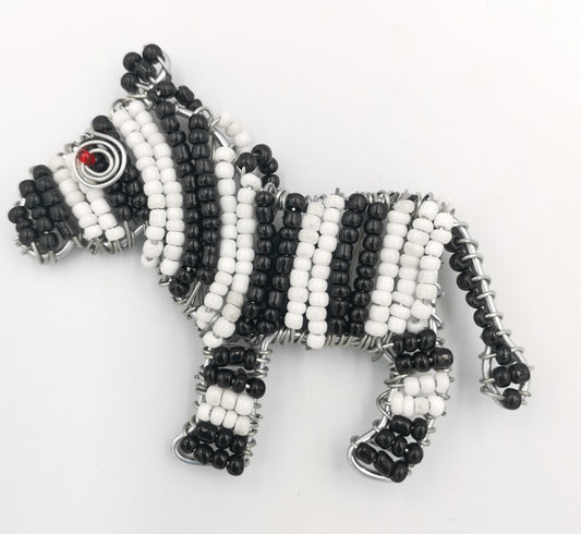 African Beaded Zebra Fridge Magnet