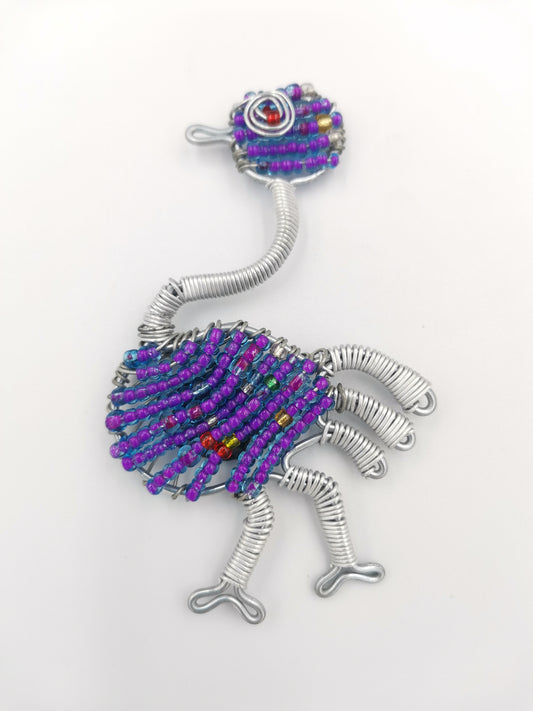 African Beaded Ostrich Fridge Magnet