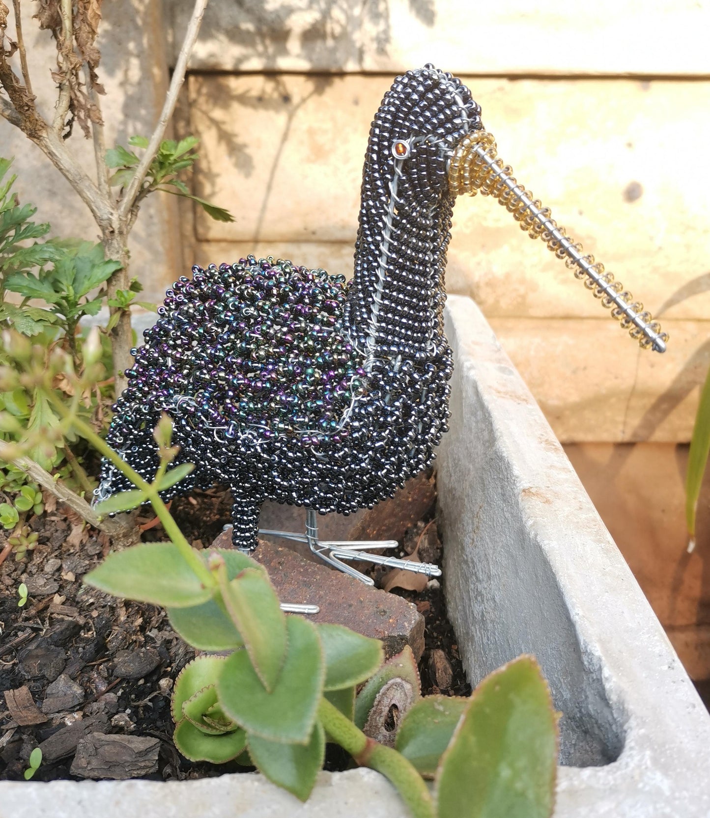 Large Beaded Hadeda