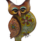 Vibrant Wall Hanging Metal Owl