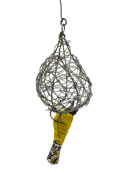 Beaded Weaver Hanging from Nest