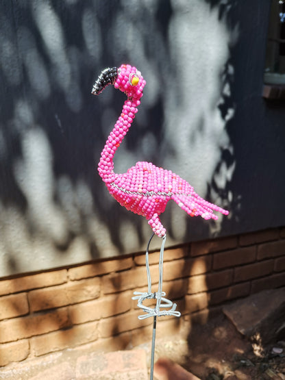 Beaded Garden Flamingo - Rouge Pink