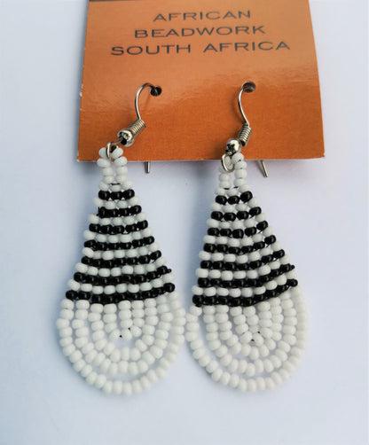 Tear Drop Beaded Earrings