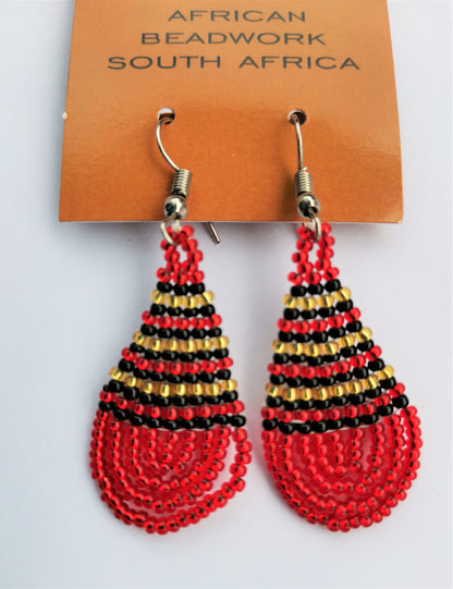 Tear Drop Beaded Earrings