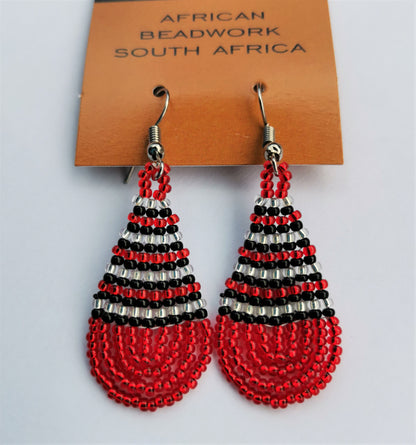 Tear Drop Beaded Earrings
