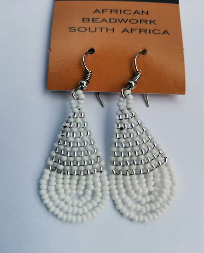 Tear Drop Beaded Earrings