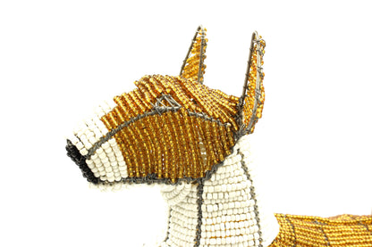 Beaded Brindle & White Bull Terrier