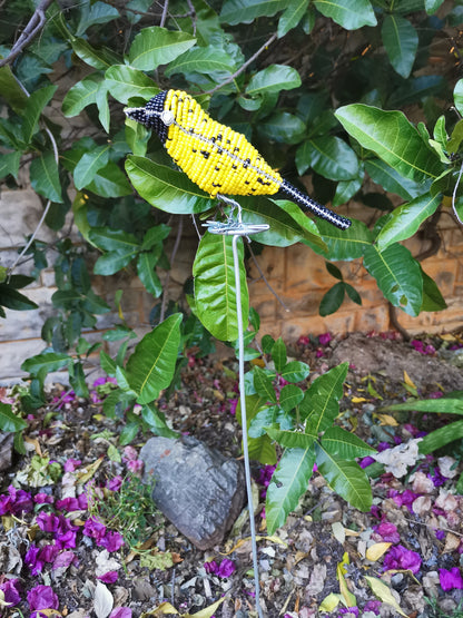 Beaded Garden Yellow Weaver