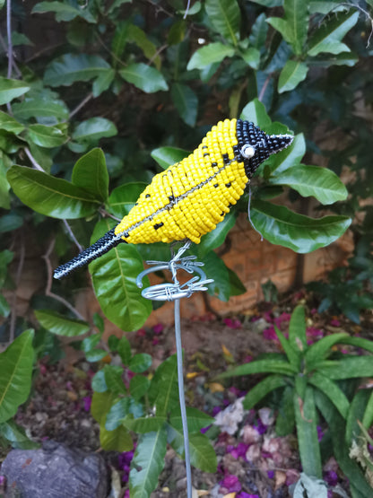 Beaded Garden Yellow Weaver