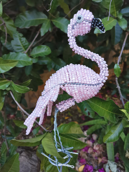 Beaded Garden Flamingo - Lemonade Pink