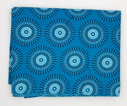 Table Runner - Shweshwe Blue Twirl