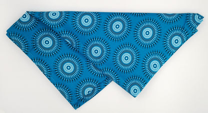 Table Runner - Shweshwe Blue Twirl