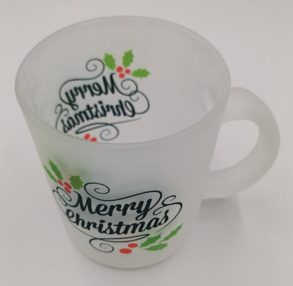 Merry Christmas Glass Mug
