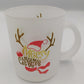 Reindeer Face Glass Mug