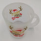 Reindeer Face Glass Mug