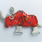 African Beaded Rhino Fridge Magnet
