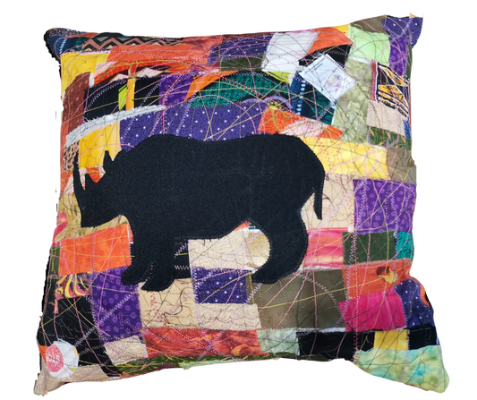 Handmade Rhino Cushion