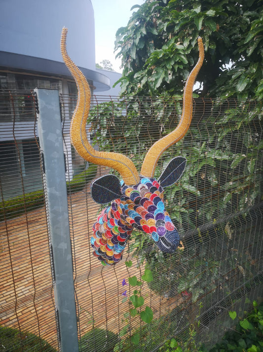Coffee Pod, Beaded Kudu Head