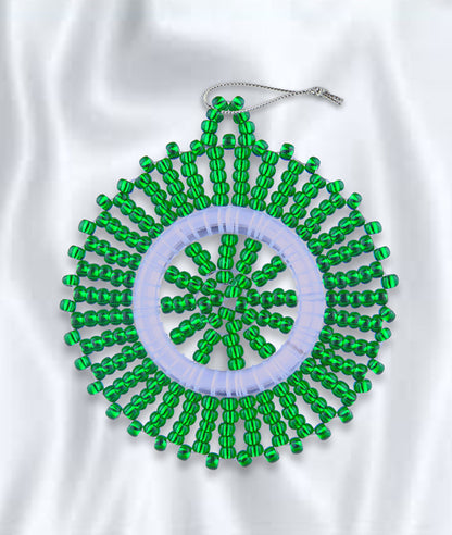 African Beaded Christmas Snowflake Tree Decorations