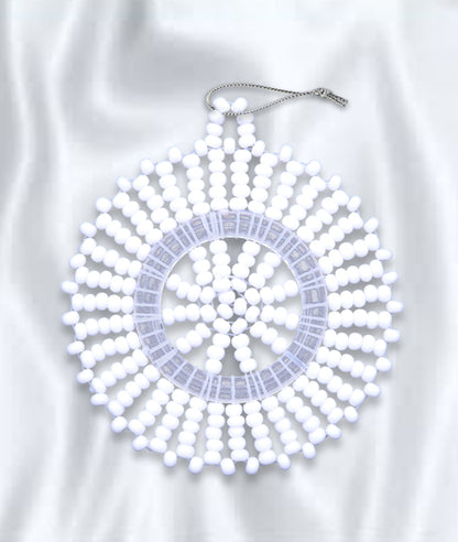 African Beaded Christmas Snowflake Tree Decorations