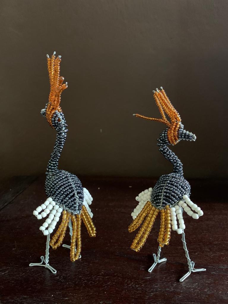 Beaded Crested Crane
