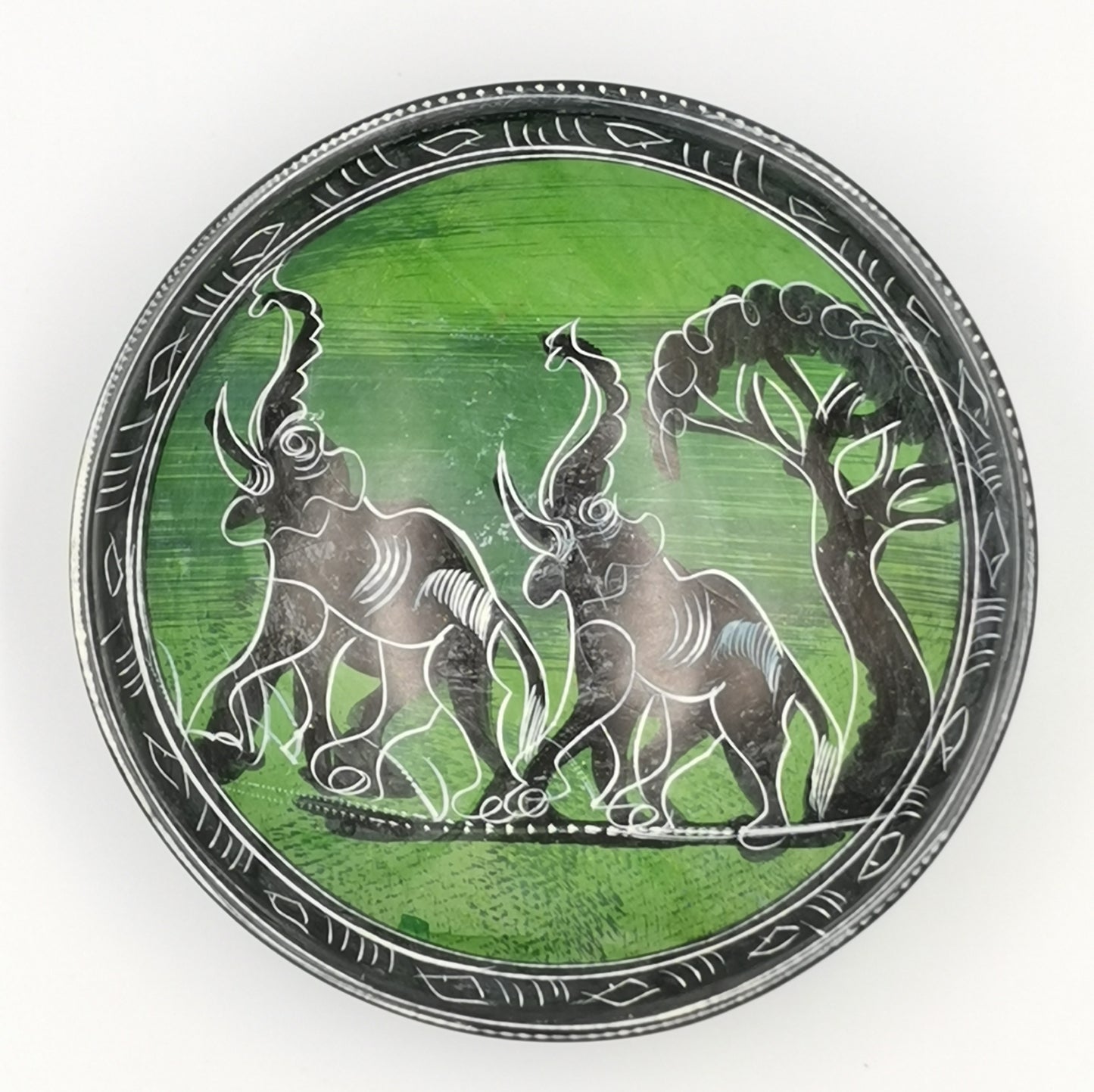 Elephants Soapstone Bowl - Medium