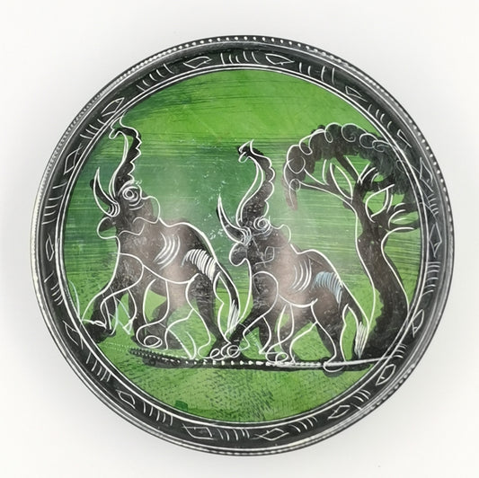 Elephants Soapstone Bowl - Medium