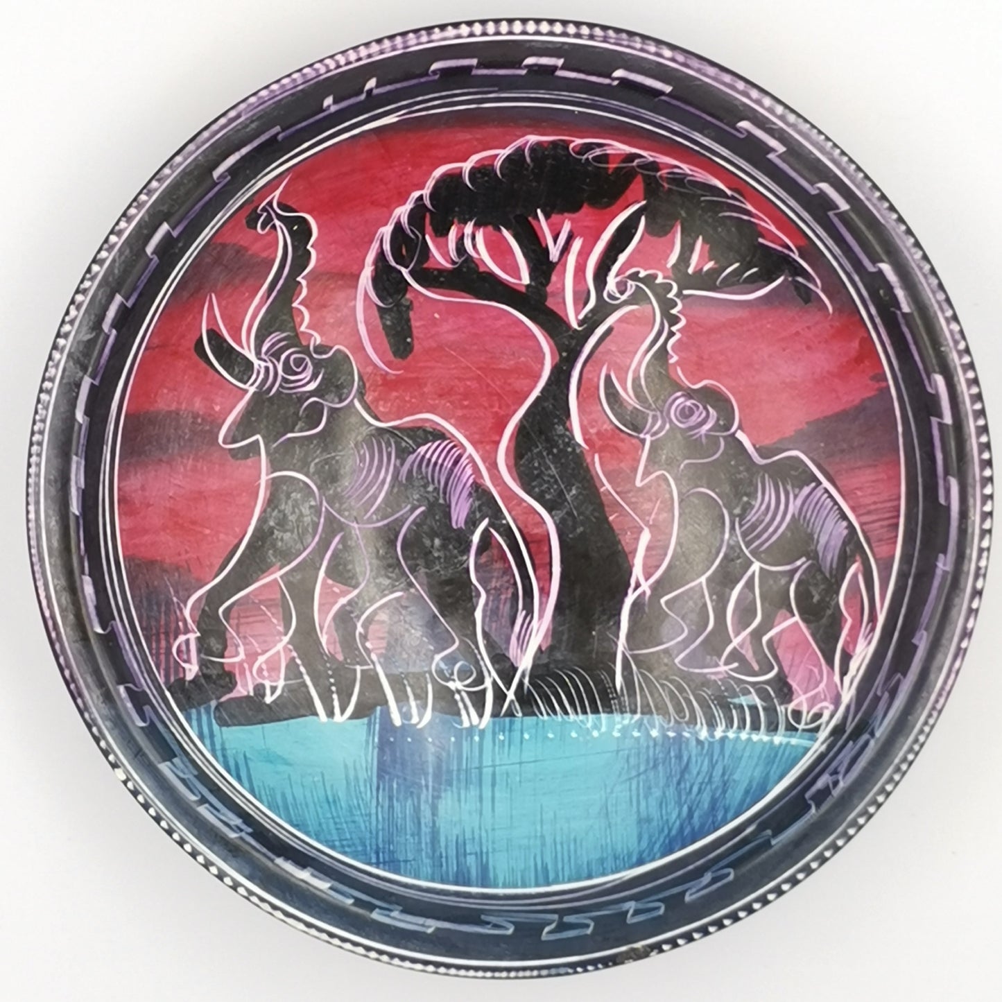 Elephants Soapstone Bowl - Medium