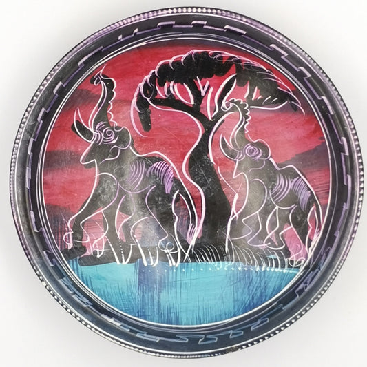 Elephants Soapstone Bowl - Medium