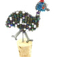 African Beaded Guinea Fowl Wine Stopper